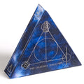 Harry Potter Spinning Deathly Hallows Necklace Gift Box, side angle
