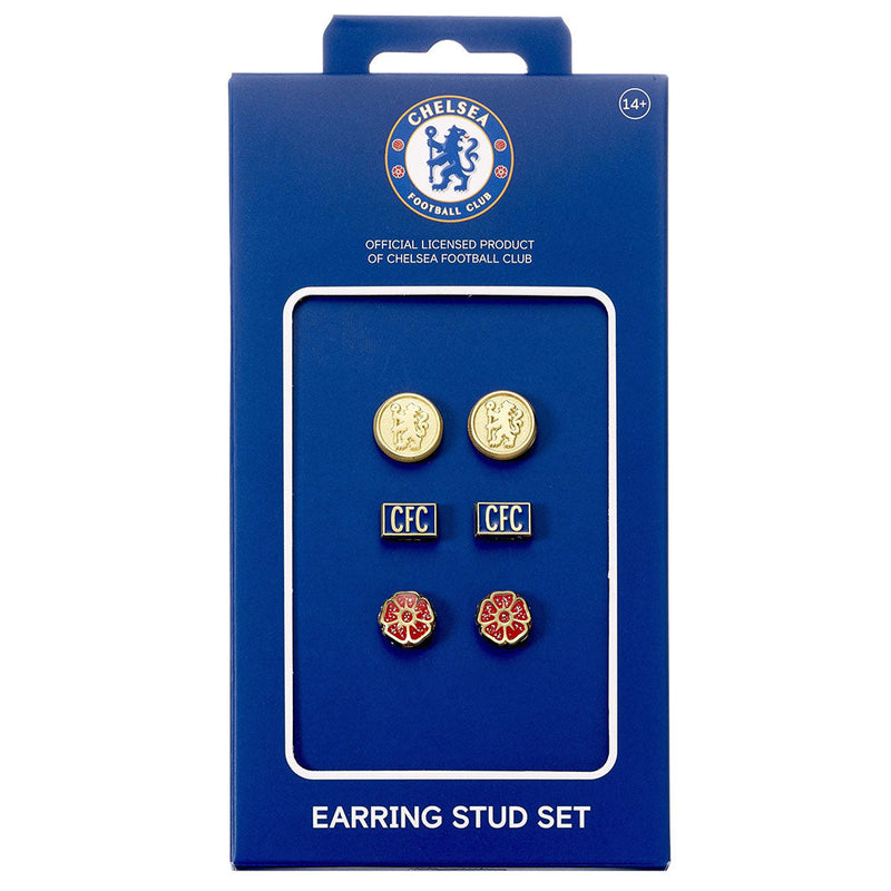Chelsea FC Stud Earring Set, close-up detail