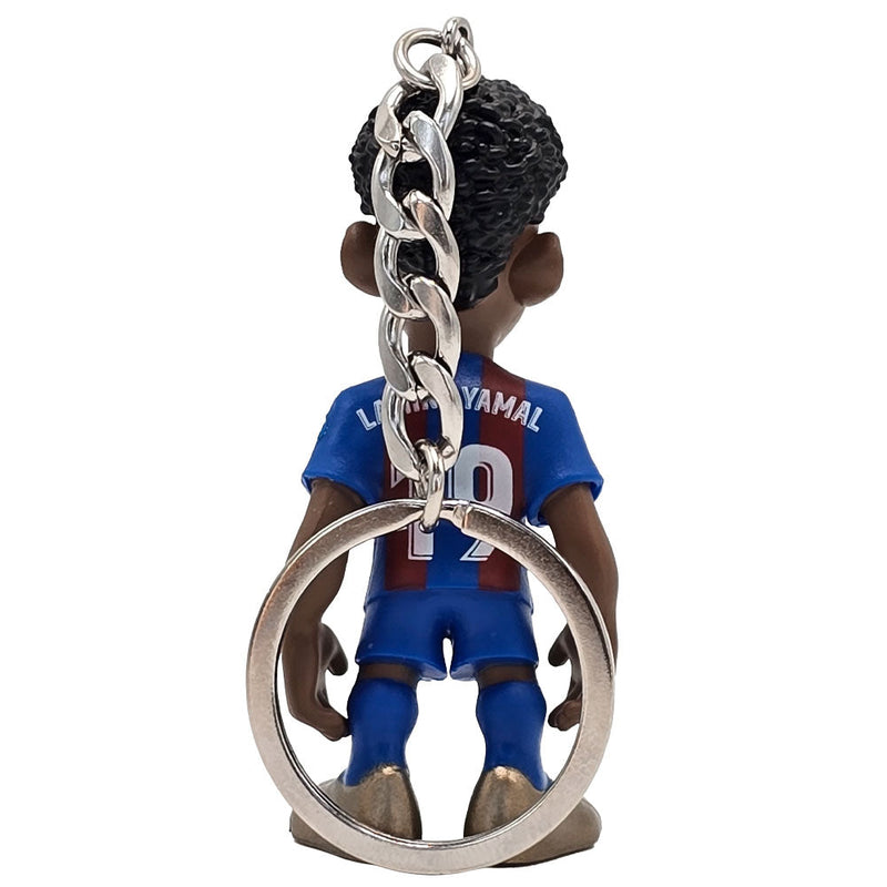FC Barcelona 7cm MINIX Keyring Yamal Figure, close-up detail