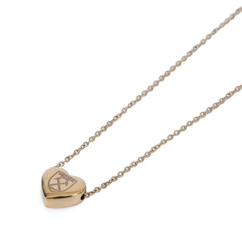 West Ham United FC Gold Plated Heart Necklace, alternate view