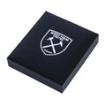 West Ham United FC Gold Plated Heart Necklace, side angle