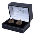 Newcastle United FC Antique Gold Cufflinks, side angle