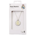 Real Madrid CF Silver Finish Necklace, side angle