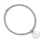 Real Madrid CF Silver Finish Bead Bracelet