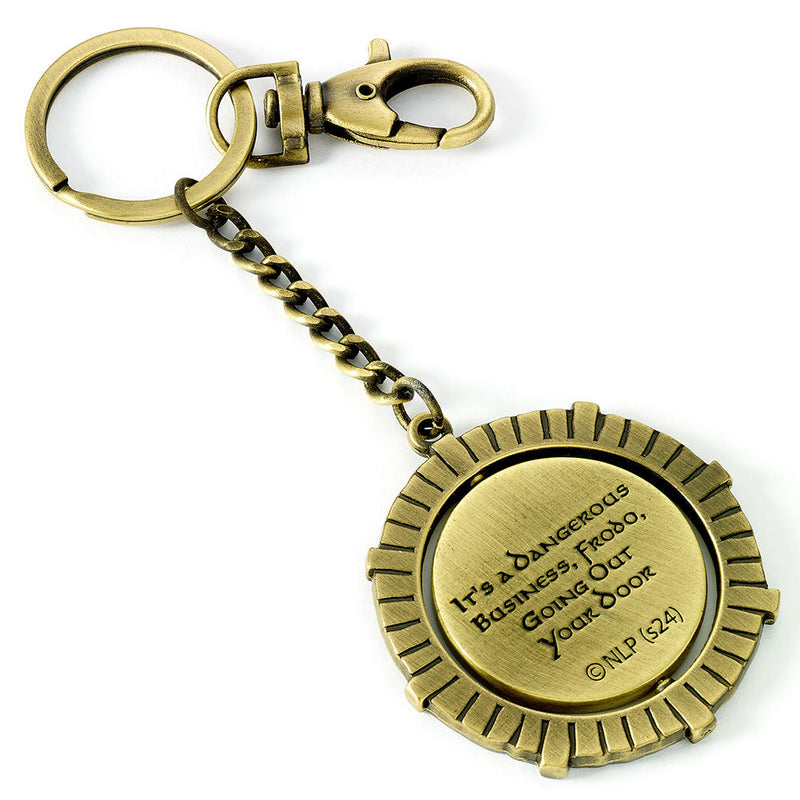 The Lord Of The Rings Hobbit Door Spinner Keyring, alternate view