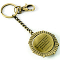 The Lord Of The Rings Hobbit Door Spinner Keyring, close-up detail