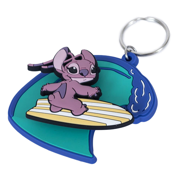 Lilo & Stitch Surfing Angel Keyring