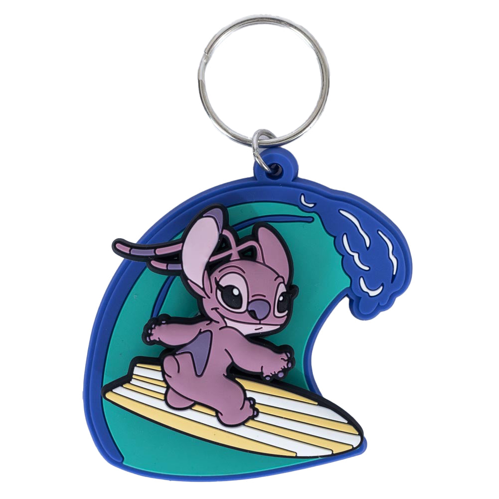 Lilo & Stitch Surfing Angel Keyring