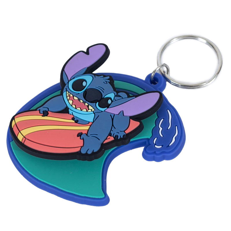 Lilo & Stitch Surfing Stitch Keyring, side angle