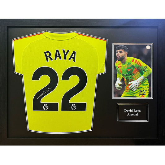 Arsenal FC Raya Signed Framed Shirt