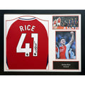 Arsenal FC Rice Signed Framed Shirt