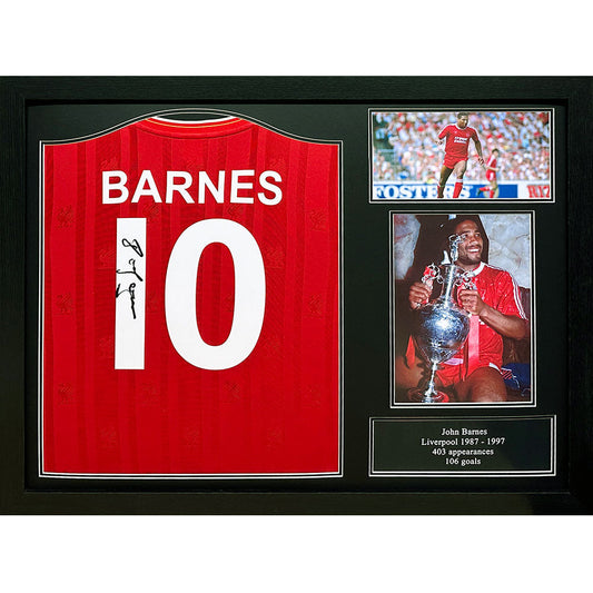 Liverpool FC Barnes Signed Framed Shirt