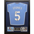 Manchester City FC Stone Signed Framed Shirt