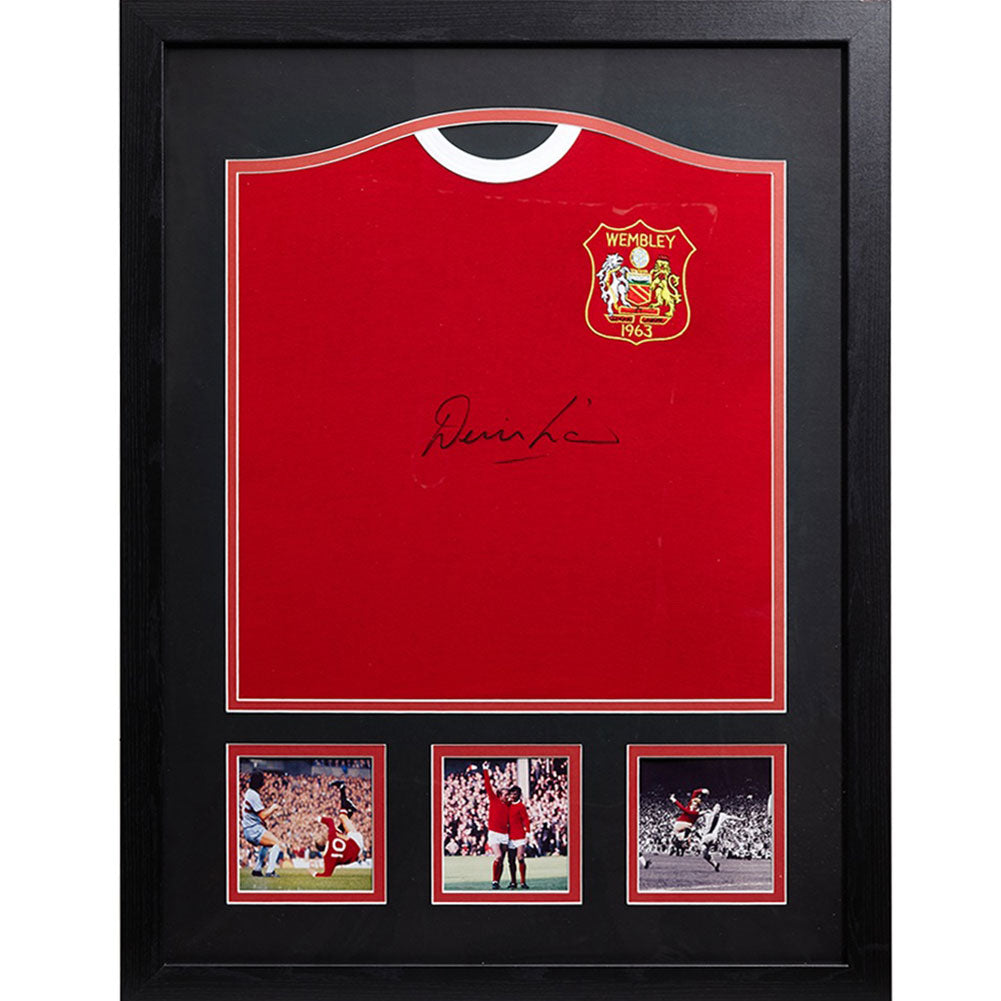Manchester United FC Law Signed Framed Shirt