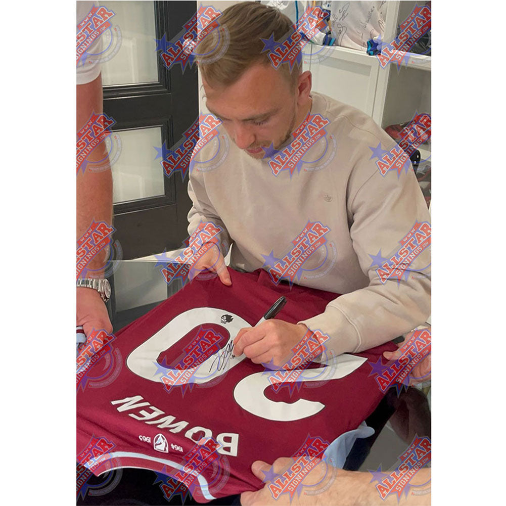 West Ham United FC Bowen Signed Framed Shirt