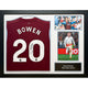 West Ham United FC Bowen Signed Framed Shirt
