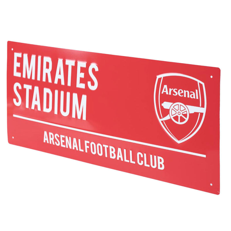 Arsenal FC Colour Street Sign, side angle