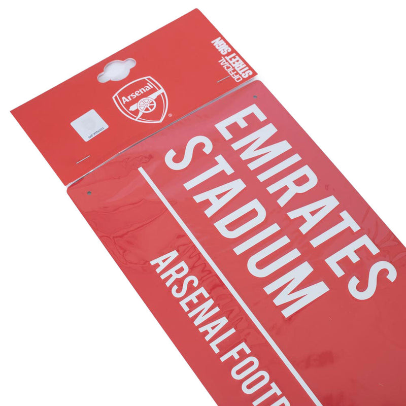 Arsenal FC Colour Street Sign, close-up detail