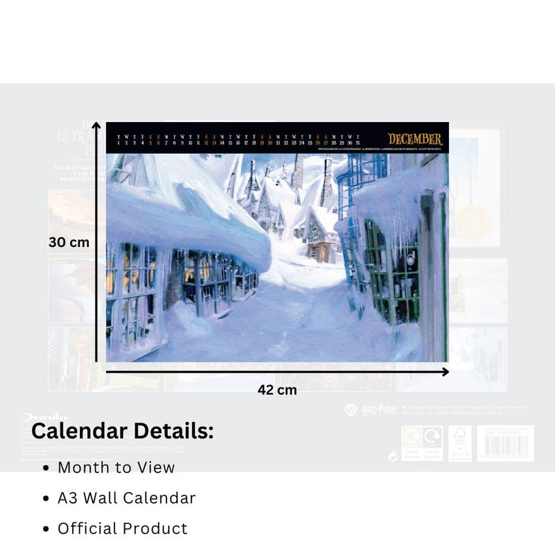 Harry Potter Deluxe Calendar 2026, rear view