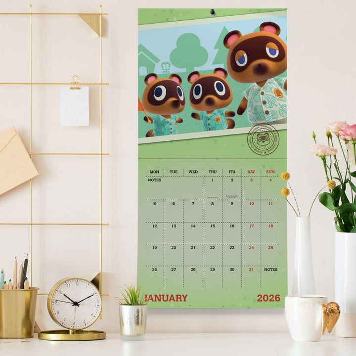 Animal Crossing Square 2026 Calendar