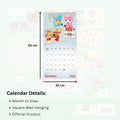 Animal Crossing Square 2026 Calendar, rear view