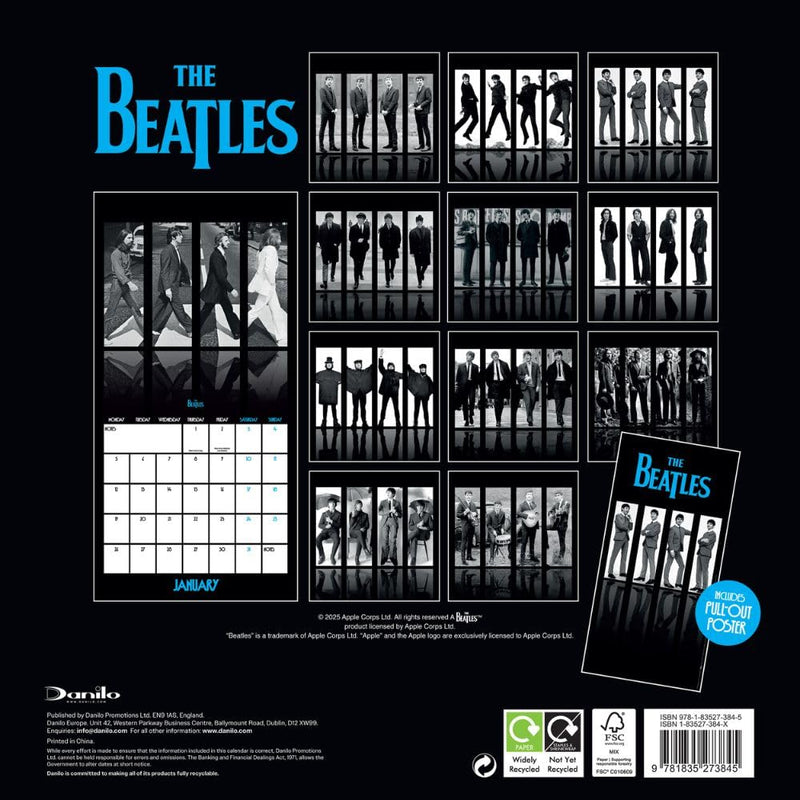 The Beatles Square 2026 Calendar, close-up detail