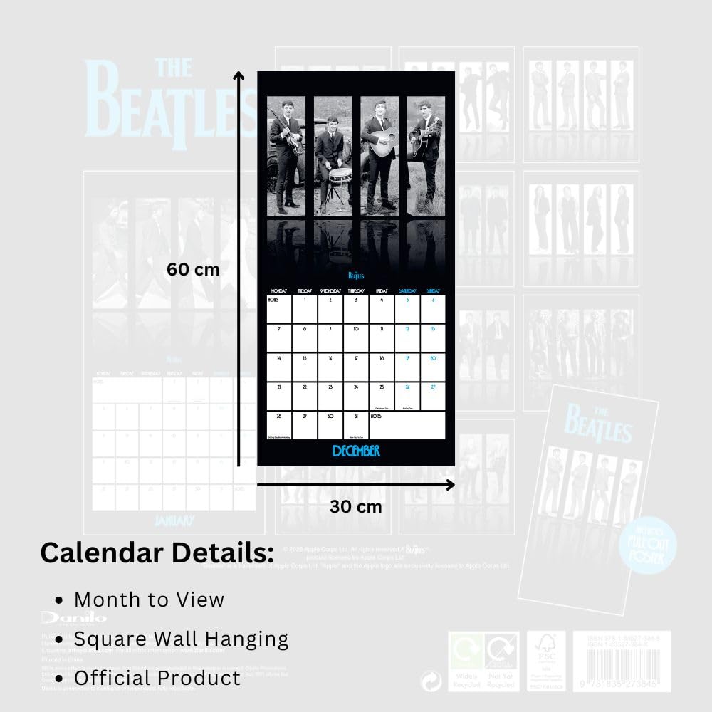 The Beatles Square 2026 Calendar