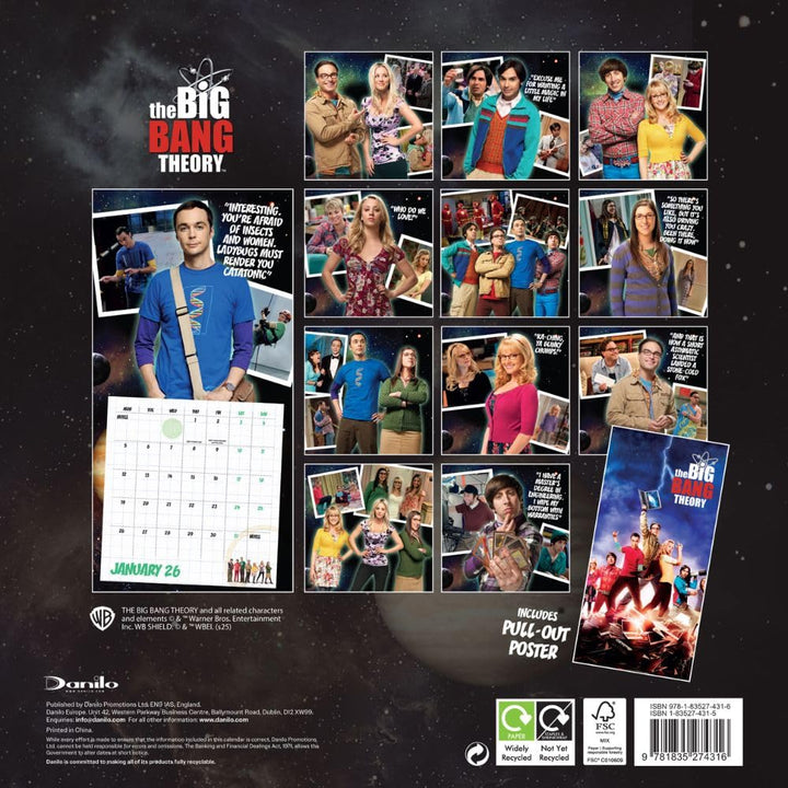 The Big Bang Theory Square 2026 Calendar