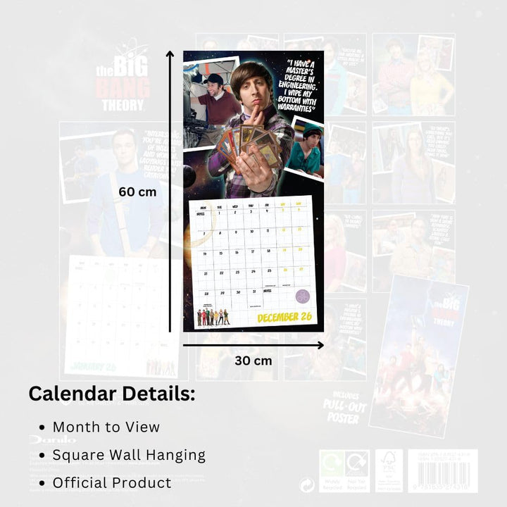 The Big Bang Theory Square 2026 Calendar