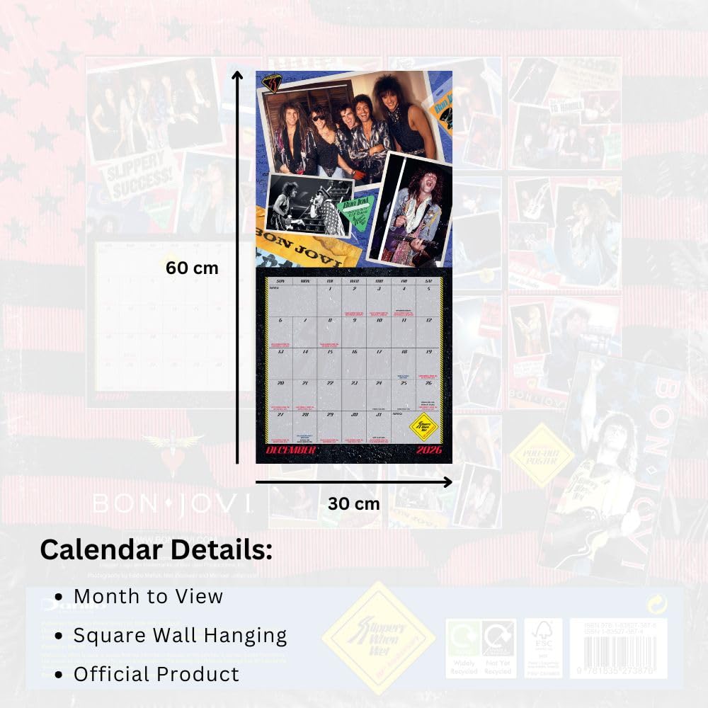 Bon Jovi Square 2026 Calendar