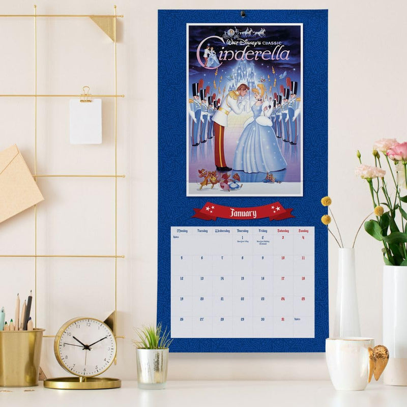 Disney Vintage Posters Square 2026 Calendar, side angle