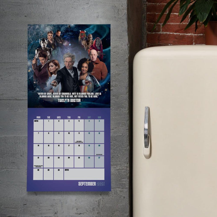 Doctor Who Classic Edition Square 2026 Calendar