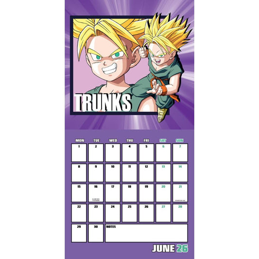 Dragon Ball Z Square 2026 Calendar