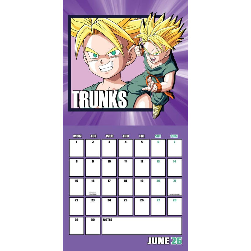 Dragon Ball Z Square 2026 Calendar, alternate view