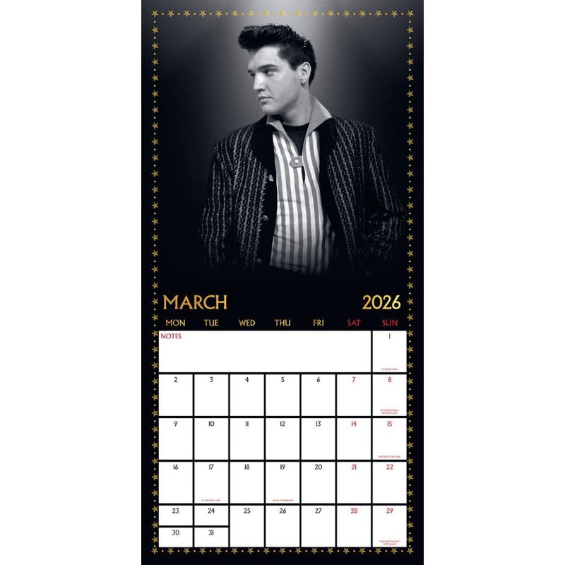 Elvis Presley Square 2026 Calendar