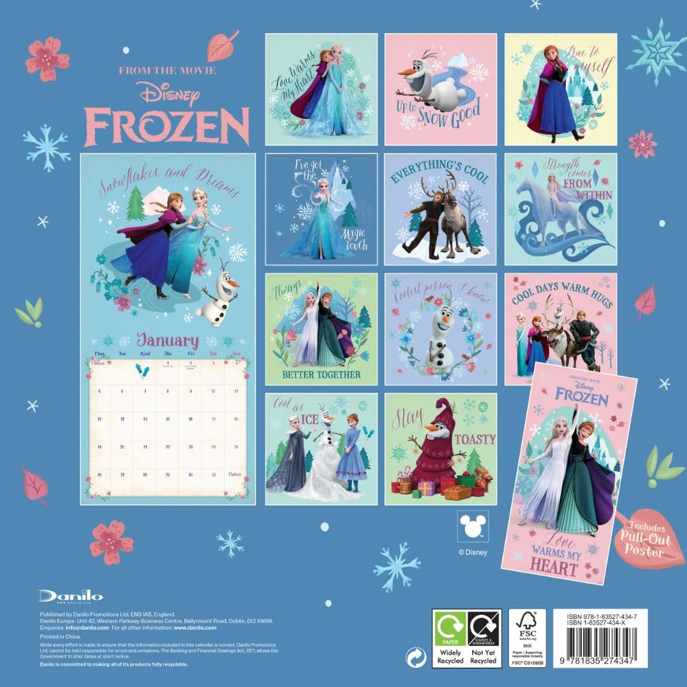 Frozen Square 2026 Calendar