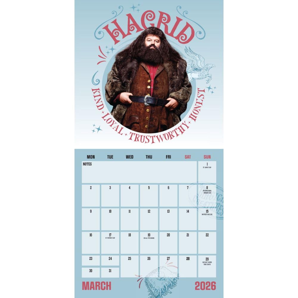 Harry Potter Square 2026 Calendar