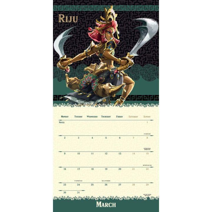 The Legend Of Zelda Square 2026 Calendar