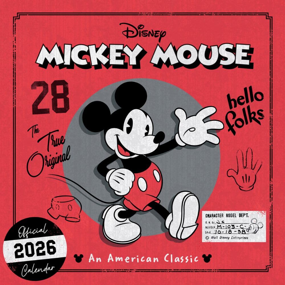 Mickey Mouse Classic Square 2026 Calendar – Infinity Collectables