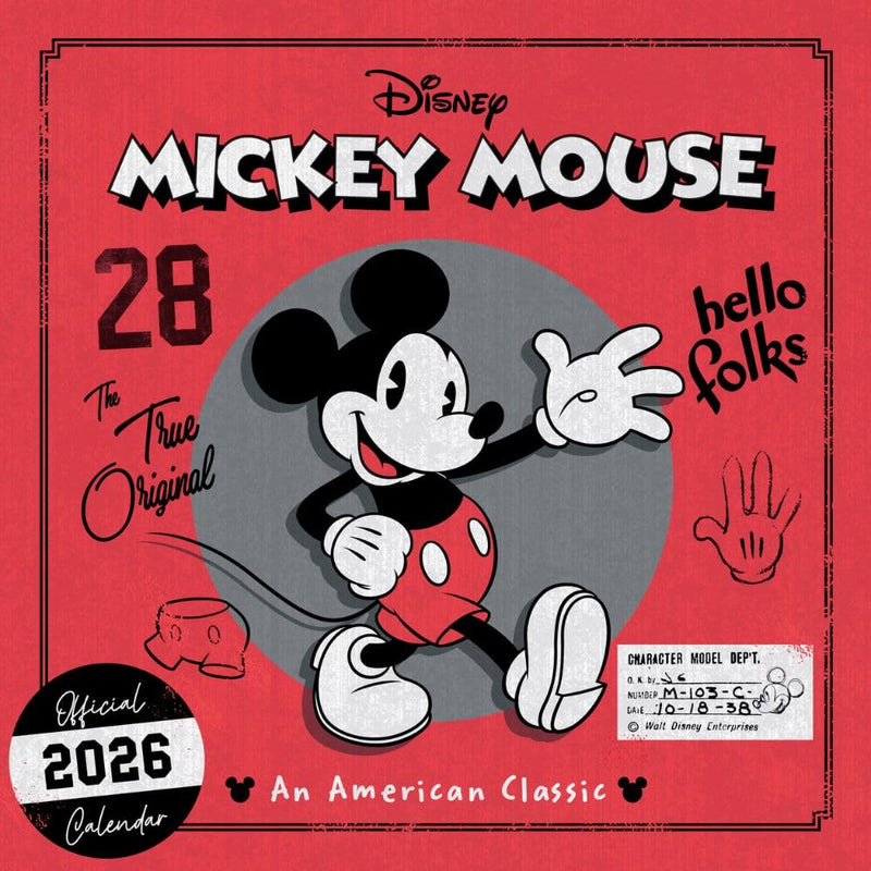 Mickey Mouse Classic Square 2026 Calendar