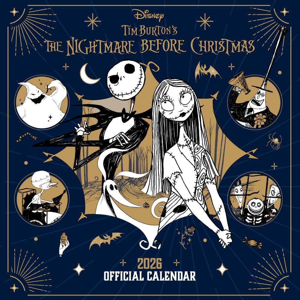The Nightmare Before Christmas Square 2026 Calendar