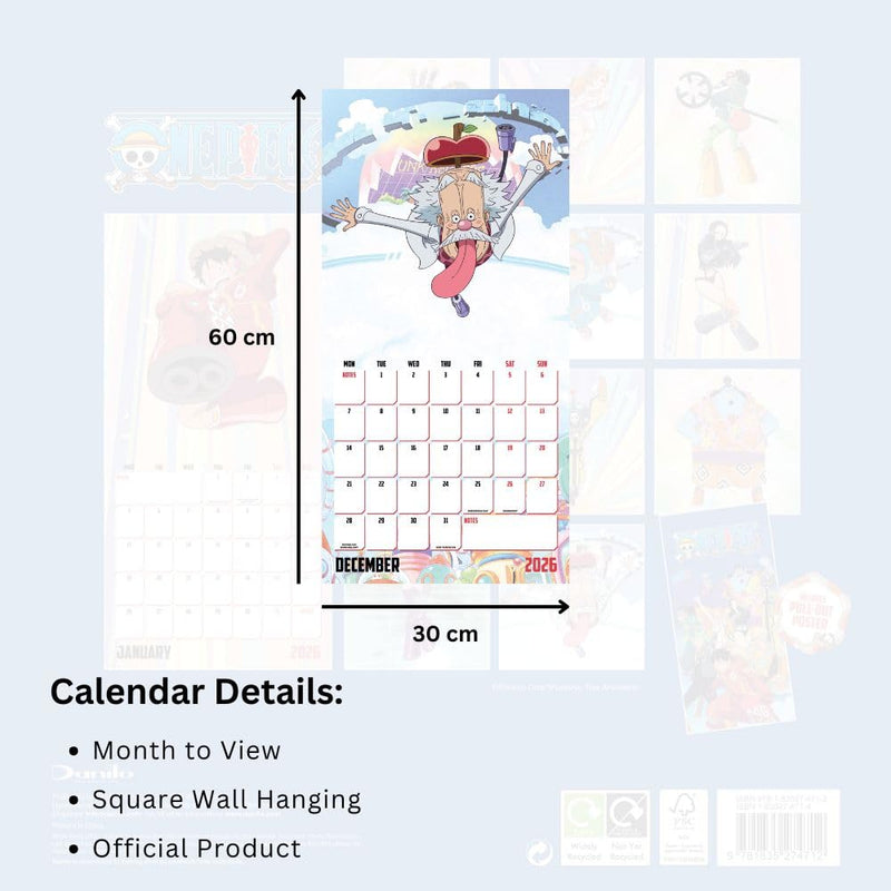 One Piece Square 2026 Calendar
