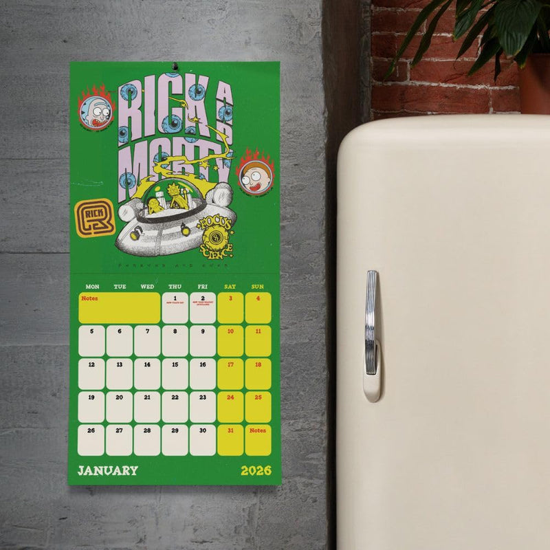 Rick And Morty Square 2026 Calendar, side angle