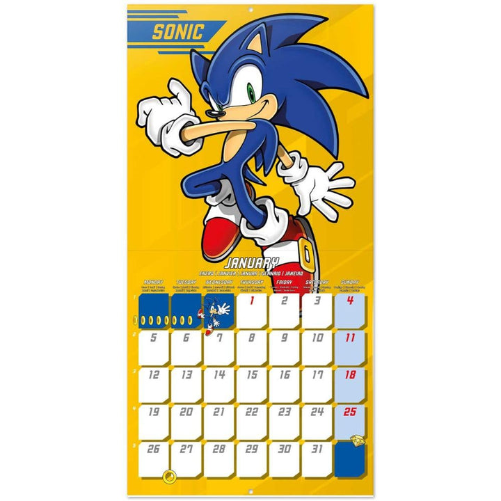 Sonic The Hedgehog Square 2026 Calendar
