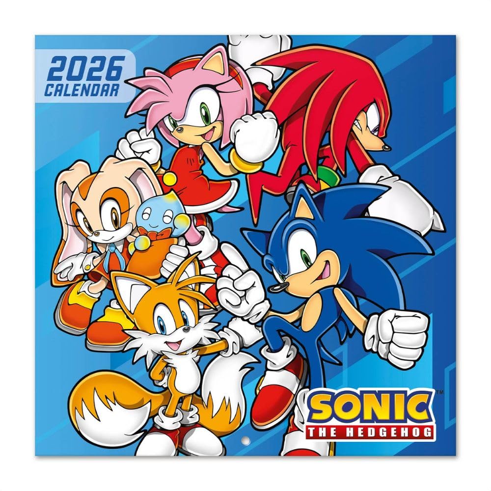 Sonic The Hedgehog Square 2026 Calendar