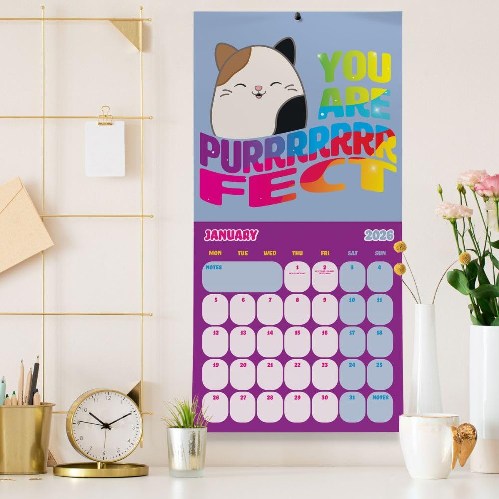 Squishmallows Square 2026 Calendar
