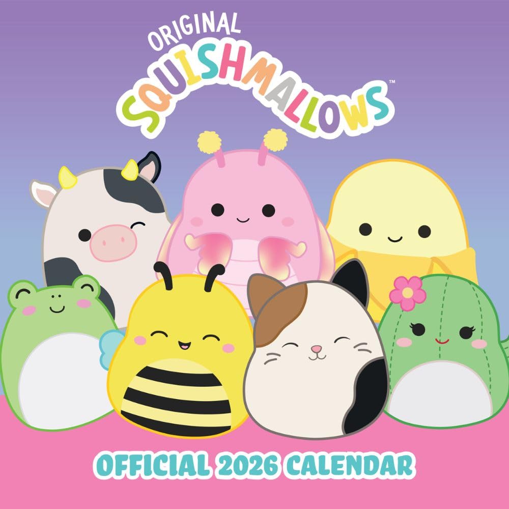 Squishmallows Square 2026 Calendar