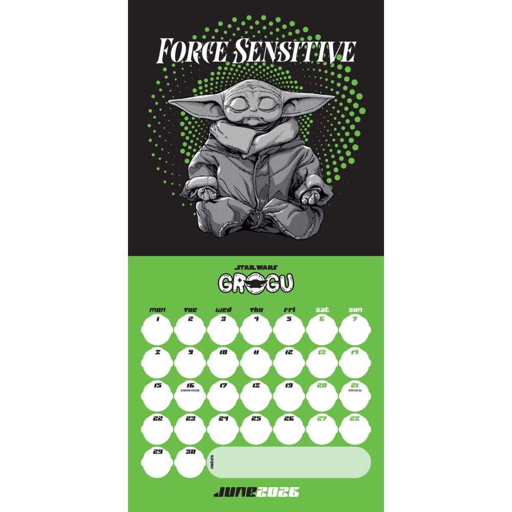Star Wars: The Mandalorian Grogu Square 2026 Calendar