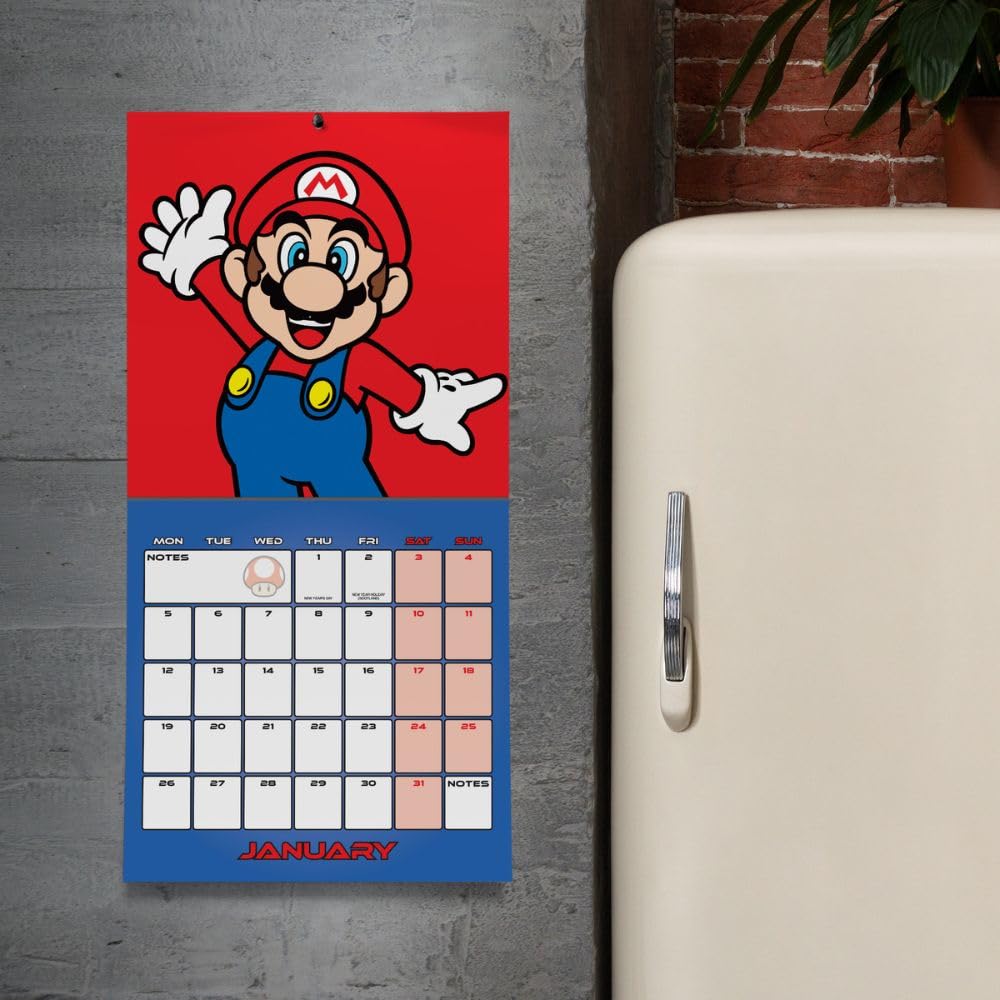 Super Mario Square 2026 Calendar