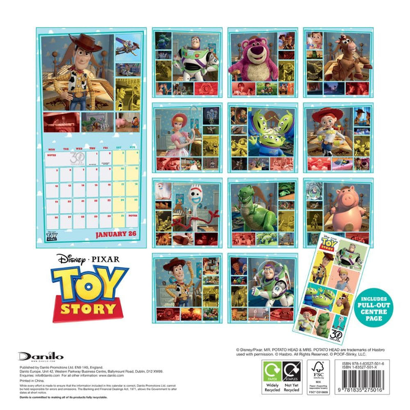 Toy Story Square 2026 Calendar, close-up detail